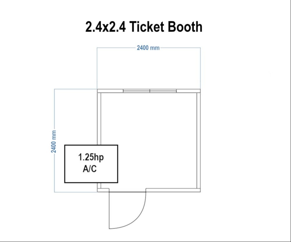 2.4x2.4 ticket booth